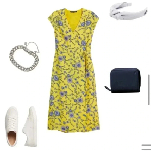 Banana Republic Petite Wrap Midi Dress - Picture 7 of 14